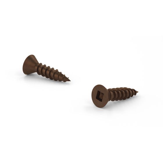 Antique Brass-Plated Wood Screws - Flat Head - Antique copper - 1/2" - 20/Pkg