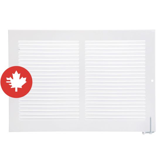 Grille murale, blanc, 8" x 14"