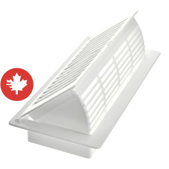Grille de ventilation rétractable, blanc, 4" x 10"