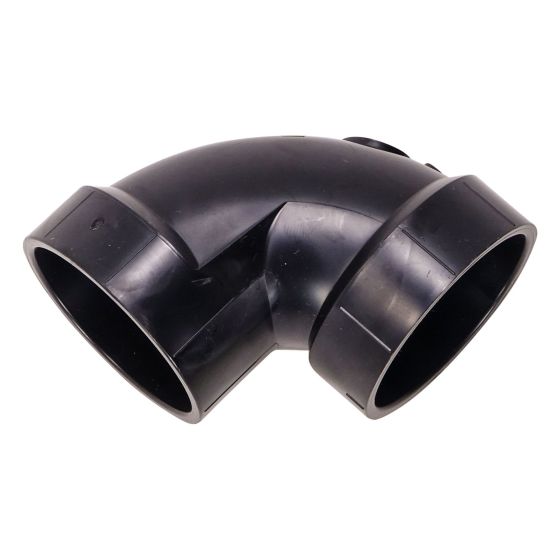 Coude 90° en ABS DWV, 2", femelle, noir
