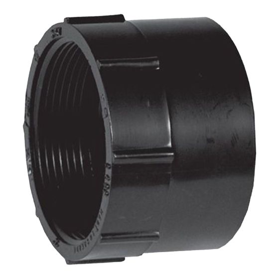 ABS DWV Female Adapter - 3" - Hub x FPT - Black
