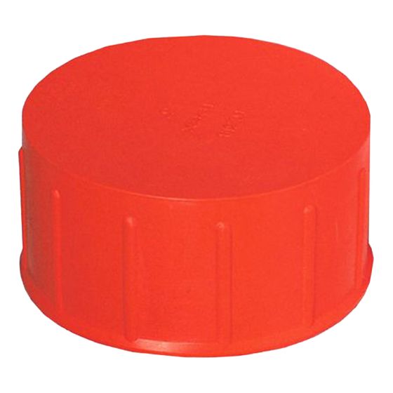 ABS DWV Polyethylene Orange Flexible Test Cap - 1 1/2"