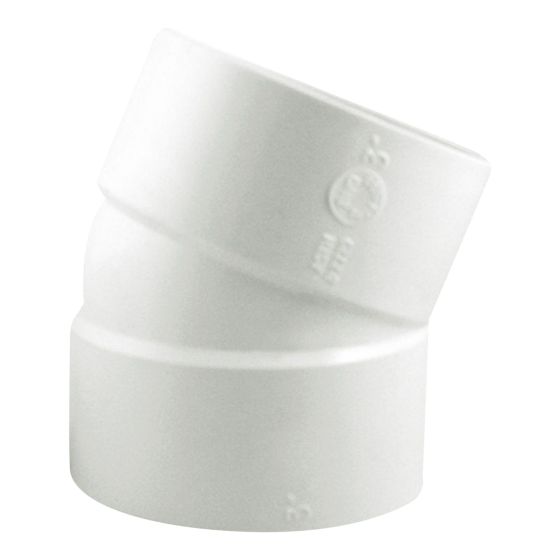 Coude 22 1/2° en PVC/BNQ