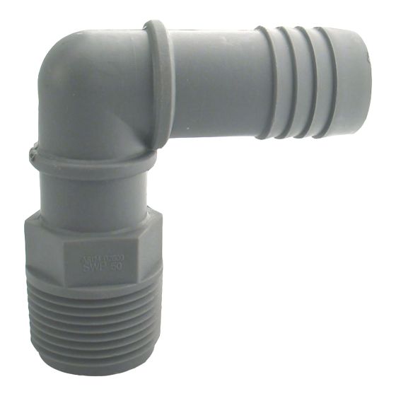 Coude combiné mâle en plastique, 1"