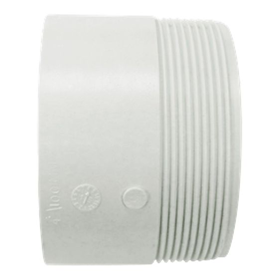 Adaptateur en PVC/BNQ, 4", femelle x mâle, blanc