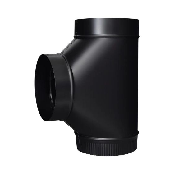 Raccord en T, Noir mat, Cal. 24, 7"