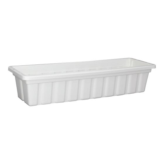 Jardinière de balcon, Nova, blanc, 24"