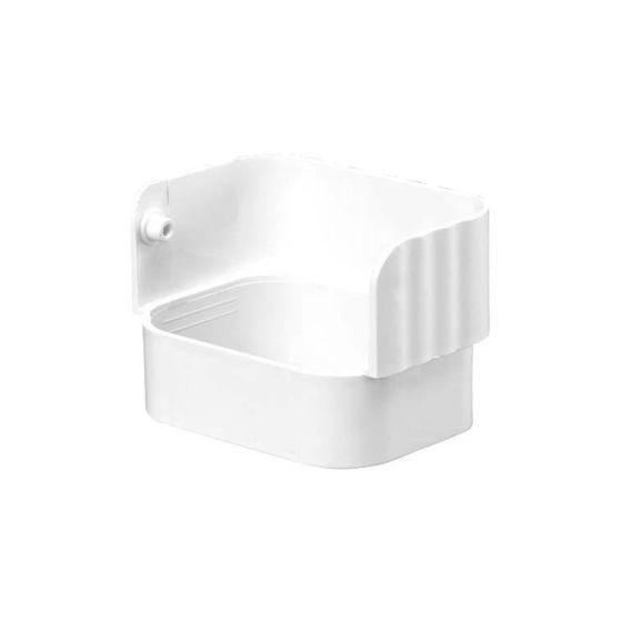Déviateur de gouttière carré, vinyle, style traditionnel, blanc