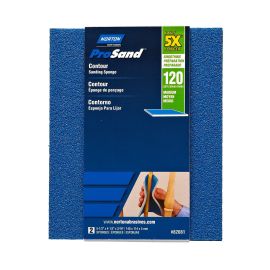 &Eacute;ponge abrasive Contour ProSand, 4 1/2" x 5 1/2", grain 120, 2/pqt