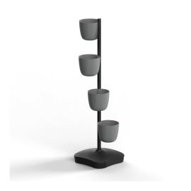 Jardinière Urbaine Botanica, 4 pots, 17,5" x 62", gris