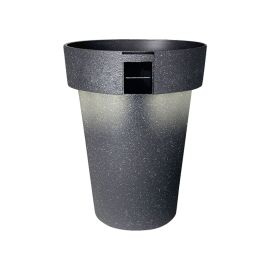 Solar-Powered Outdoor Planter - Grey - 18"