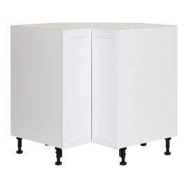 Caisson inf&eacute;rieur de coin 2 portes, Shaker, Blanc, 33" x 34 3/4" x 24"