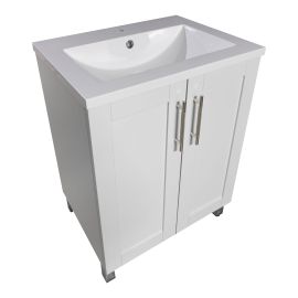 Meuble-lavabo Lagoa, 24", fini blanc