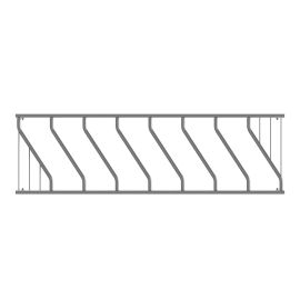 Diagonal-Bar Cattle Feeding Barrier - 3.5 m - 7 Spaces