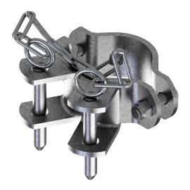 Double Angled Post Mounting Clamp - 76 mm