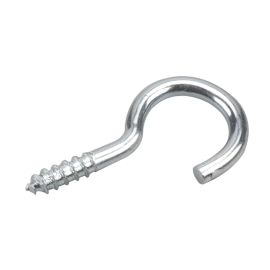 Screw Hook - Zinc - 8/Pkg - 1 3/8"