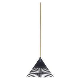Balai à feuilles en poly, 22 dents, manche 47"
