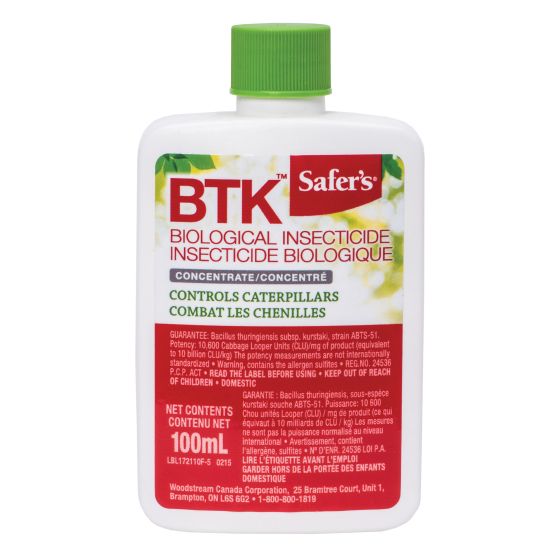 Biological insecticide BTK from SAFER'S | Potvin & Bouchard