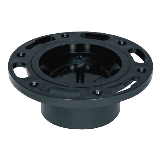 ABS DWV Adjustable Closet Flange with Test Plug - 4