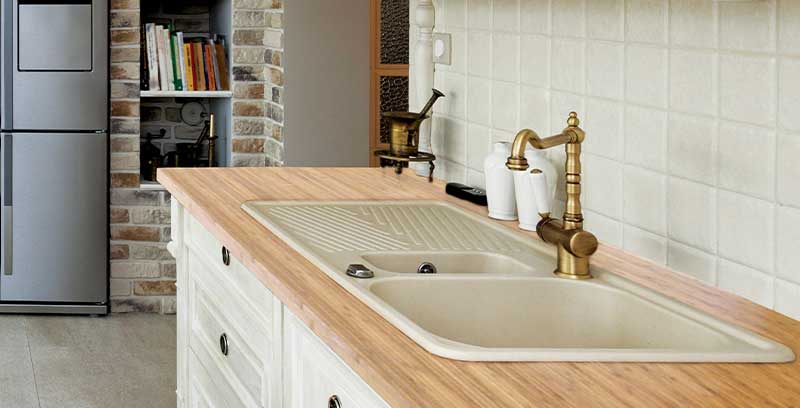 Exotic wood kitchen countertop - BMR