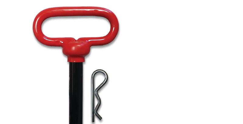 Red hitch pin