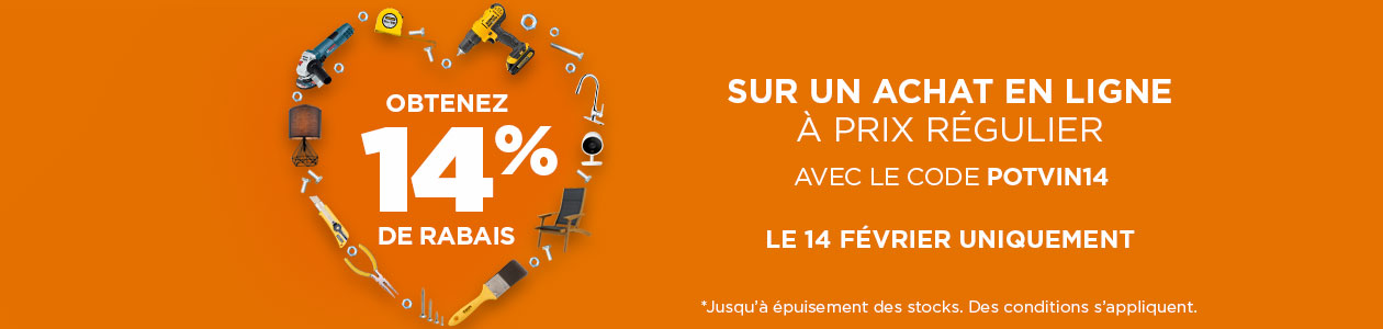Recevez 14% de rabais - Promotion St-Valentin - potvinbouchard.ca