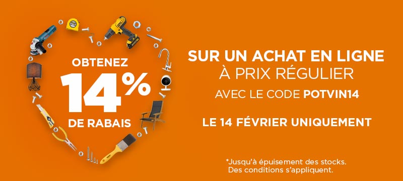 Recevez 14% de rabais - Promotion St-Valentin - potvinbouchard.ca