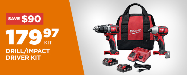 $90 off on a Milwaukee drill/impact driver kit