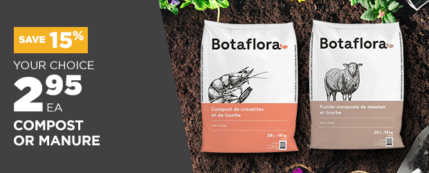 15% off - Botaflora Compost or manure - Potvin & Bouchard