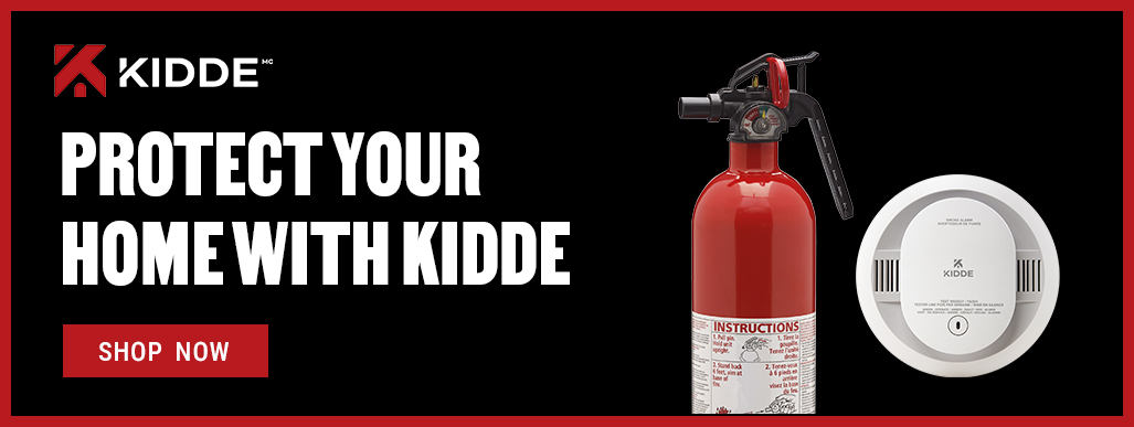 Protect your home with Kidde fire extinguishers and smoke alarms.