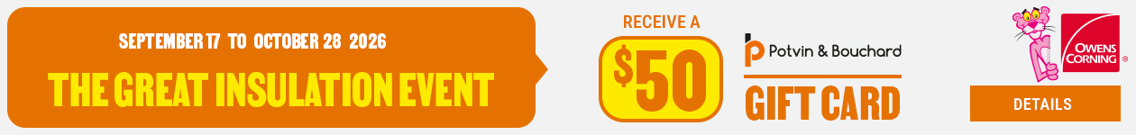 The great insulation event - receive a $50 gift card