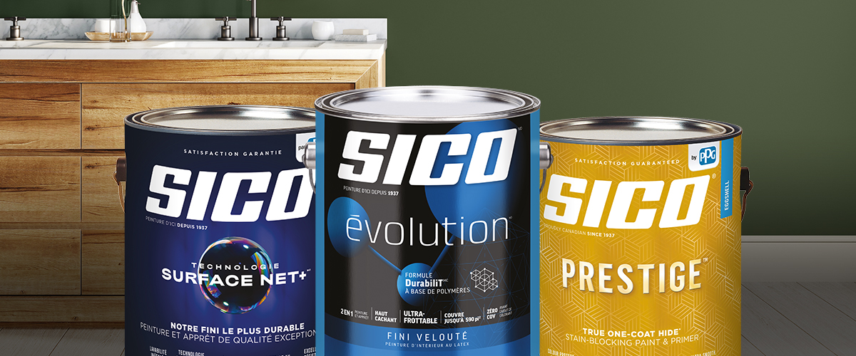 Rabais sur 40% sur les peintures d&rsquo;int&eacute;rieur Sico s&eacute;lectionn&eacute;es