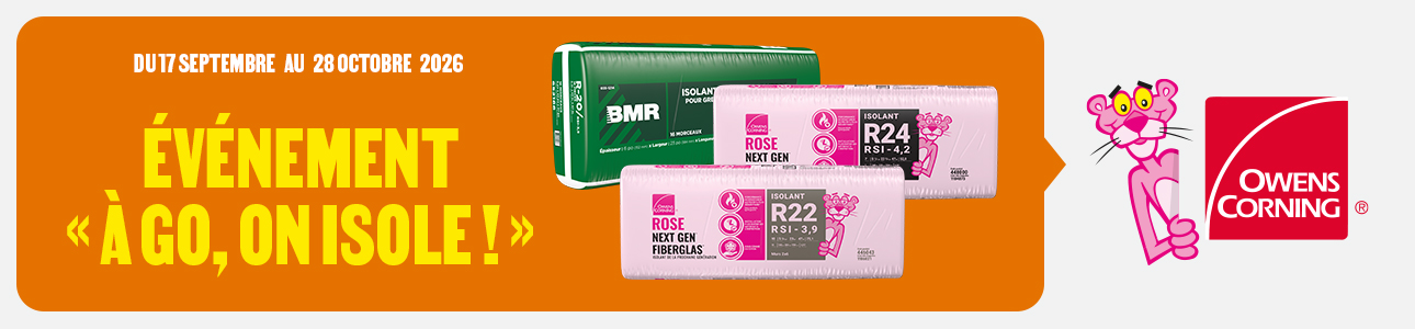 Obtenez une carte cadeau de 50 $ pour chaque achat de 250 $ d'isolant Owens Corning